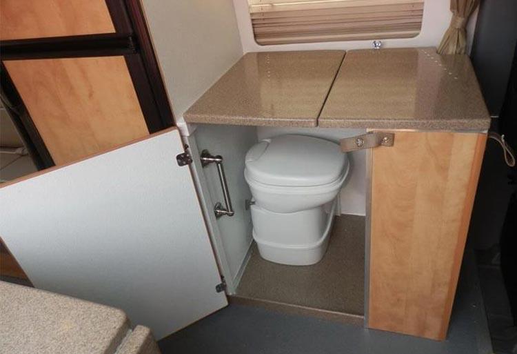 how does an rv toilet work
